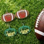 Personalized 3D Football Helmet Earrings with Name Number and Text Fashion Jewellery Birthday Game Day Gift for Football Lovers Women