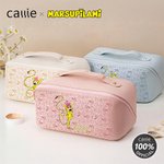 Personalized Cute Long-Tailed Leopard Marsupilami Wide Opening PU Leather Makeup Bag with Name Birthday Gift for Girls | Callie × Marsupilami®