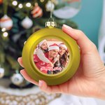 Personlig fotodesign julbollsprydnad med text hem träddekoration julklapp för familj vän