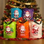 Personalisierter LED Weihnachtssack mit Niedlichem Schneemann und Namen Weihnachtsdekoration Weihnachtsgeschenk für Kinder Freunde Familie