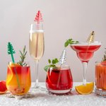 Gepersonaliseerde kerstboom stijl cocktail stok drank roerstaaf met naam Set van 5 kerstfeest Decor Cadeau voor familie vriend