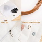 Personalizado 2-6 Personajes de dibujos animados Seester Nombre Bolsa de lona con asa de cuero Accesorio de viaje Regalo de cumpleaños para las hermanas Besties Mujeres