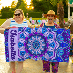 Personalized Mandala Bohemian Style Quick Dry Beach Towel with Name Travel Essentials Beach Party Birthday Gift for Women Men