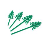 Personalized Christmas Tree Acrylic Cocktail Stick Drink Stirrer Set of 4 with Name Christmas Party Decor Gift for Family Friends