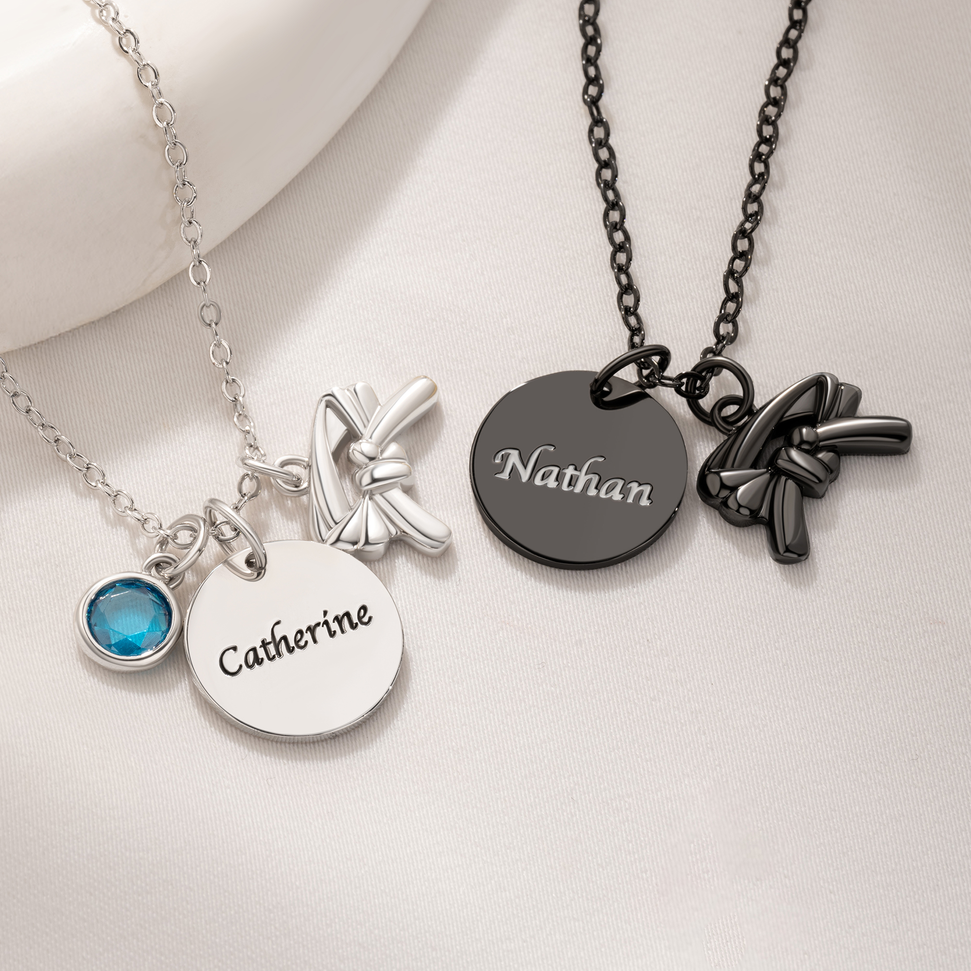 Collier d'arts martiaux avec pendentif ceinture noire personnalisé avec pierre de naissance Cadeau d'anniversaire pour adolescente Karaté Judo Taekwondo Lovers