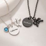 Personalized Birthstone Black Belt Charm Pendant Martial Arts Necklace with NameT eam Birthday Gift for Teen Girl Karate Judo Taekwondo Lovers