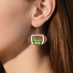 Personalized 3D Football Helmet Earrings with Name Number and Text Fashion Jewellery Birthday Game Day Gift for Football Lovers Women