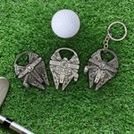 Personalized Spacecraft Golf Ball Marker Keychain with Name Multifunctional Accessories Club Birthday Christmas Gift for Golf Players