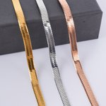 Personalized Multiple Fonts Herringbone Chain Necklace with Name Anniversary Birthday Gift for Friends Women