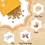 Gepersonaliseerde Multicolor Dog Paw Dog Treat Pouch met naam Outdoor Dog Walking Bag Houder Snack Beloning Gift voor dierenliefhebbers