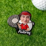 Personalised Cartoon Character Face Photo Golf Ball Marker Magnetic Hat Clip with Name Birthday Game Day Gift for Golf Lover