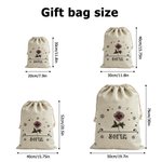 Personalized Birth Flower Drawstring Gift Bag with Name Birthday Anniversary Christmas Gift for Kids Family Friends