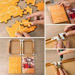 Personlig basketpussel fotoram med textmeddelandetavla Team födelsedag julklapp för basketälskare spelare