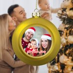 Personlig fotodesign julbollsprydnad med text hem träddekoration julklapp för familj vän