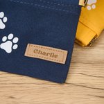 Gepersonaliseerde Multicolor Dog Paw Dog Treat Pouch met naam Outdoor Dog Walking Bag Houder Snack Beloning Gift voor dierenliefhebbers