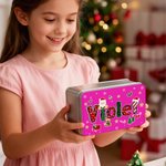 Personalised Santa Claus Elk Christmas Element Alphabet Treats Sweets Box with Name Christmas Gift for Family Kids