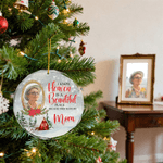 Personalised I Know Heaven Is A Beautiful Place Photo Christmas Ornament with Name Memorial Gift for Loss of Loved One