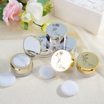 Personalised Birth Flower Makeup Box with Name and Powder Puff Travel Essentials Birthday Gift for Women