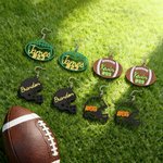 Personalized 3D Football Helmet Earrings with Name Number and Text Fashion Jewellery Birthday Game Day Gift for Football Lovers Women