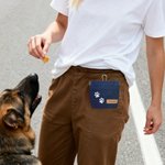 Gepersonaliseerde Multicolor Dog Paw Dog Treat Pouch met naam Outdoor Dog Walking Bag Houder Snack Beloning Gift voor dierenliefhebbers