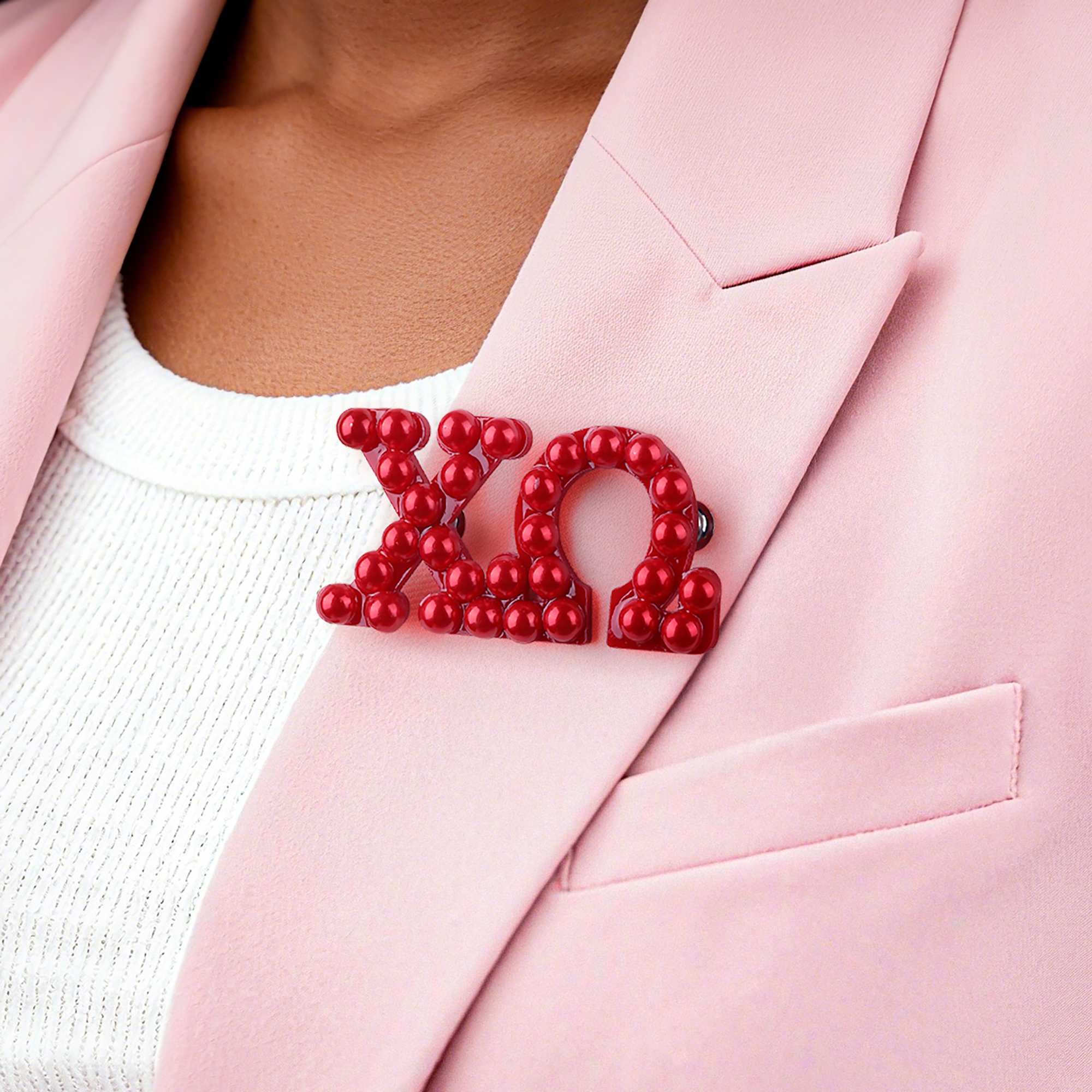 Broche en perle personnalisée avec lettre grecque Accessoires de sororité Cérémonie d'initiation Cadeau pour les amies Filles | Callie × Affinity Licensing