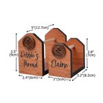 Personalised Buttons Wooden Thread Holder with Text and Magnet Sewing Tools Mother's Day Birthday Gift for Needlecraft Lovers