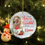 Personalised I Know Heaven Is A Beautiful Place Photo Christmas Ornament with Name Memorial Gift for Loss of Loved One