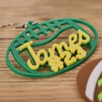 Personalized 3D Football Helmet Earrings with Name Number and Text Fashion Jewellery Birthday Game Day Gift for Football Lovers Women