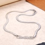 Personalized Multiple Fonts Herringbone Chain Necklace with Name Anniversary Birthday Gift for Friends Women