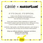 Personalized Cute Long-Tailed Leopard Marsupilami Wide Opening PU Leather Makeup Bag with Name Birthday Gift for Girls | Callie × Marsupilami®