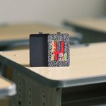 Gepersonaliseerde Potlood Compositie Notebook papier PU lederen ID Badge houder met tekst Terug naar school Waardering Gift voor leraar