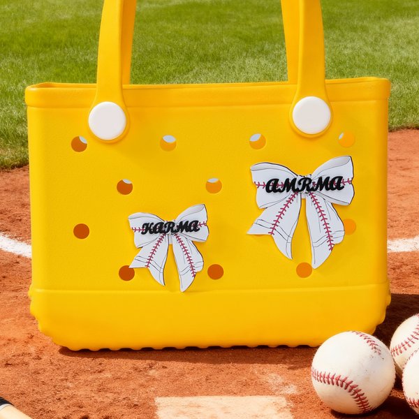 Personalized Baseball Softball Soccer Sports Bag Charm with Name Accessories for Bogg Birthday Gift for Sports Moms Sports Lovers