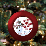 Personlig 1-14 Paw Prints Hearts Snowman Julkulprydnad med namn och text Juldekoration Julklapp till familj och vänner