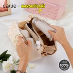 Personalized Cute Long-Tailed Leopard Marsupilami Wide Opening PU Leather Makeup Bag with Name Birthday Gift for Girls | Callie × Marsupilami®