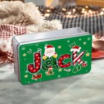 Personalised Santa Claus Elk Christmas Element Alphabet Treats Sweets Box with Name Christmas Gift for Family Kids