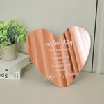 Personalised Heart Shape Our Love Story Acrylic Wedding Sign with Name and Date Wedding Anniversary Engagement Gift for Couple