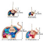 Personalized Elegant Elephant Stained Glass Suncatcher with Name Garden Decoration Birthday Christmas Housewarming Gift for Best Friend Bestie