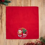 Henkilökohtainen Garland Cartoon Character Initial 100% puuvillaa punainen uudelleenkäytettävä lautasliina nimellä Table Decor joululahja perheelle lapsille