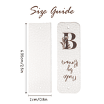 Personalised Floral Initial Set of 10 PU Leather Tags with Text Handicraft Accessories Birthday Gift for DIY Knitting Sewing Lovers