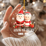 Personalised Christmas Couple Growing Old Together Acrylic Ornament Tree Decoration Christmas Gift for Couple