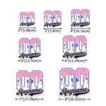 Personalised Multicolor Baseball Ice Cream Drip Stickers with Name and Number Birthday Gift for Baseball Lovers