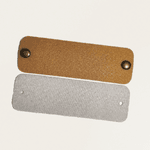 Personalised Floral Initial Set of 10 PU Leather Tags with Text Handicraft Accessories Birthday Gift for DIY Knitting Sewing Lovers