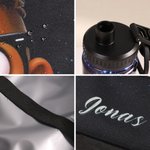 Personalised African Boy Pattern Backpack Lunch Bag Pencil Case Water Bottle Set of 4 with Name Back to School Christmas Gift for Boys Students