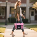 Personalized Embroidered Horse Face Photo Large Oxford Tote Bag with Name Travel Essentials Birthday Gift for Friends Equestrian Enthusiasts