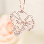 Personalized Zircon Birth Flower Necklace Dainty Jewelry Birthday Anniversary Gift for Women