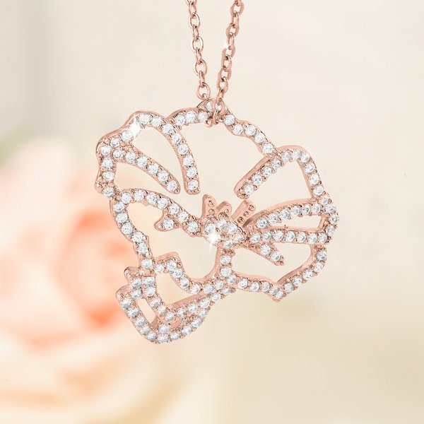 Personalized Zircon Birth Flower Necklace Dainty Jewelry Birthday Anniversary Gift for Women
