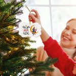 Personlig Moon Tecknad karaktär Oregelbunden form Keramisk prydnad med namn Heminredning Daglig användning Julklapp för barn Moms