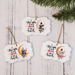 Personlig Moon Tecknad karaktär Oregelbunden form Keramisk prydnad med namn Heminredning Daglig användning Julklapp för barn Moms