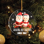 Personalised Christmas Couple Growing Old Together Acrylic Ornament Tree Decoration Christmas Gift for Couple