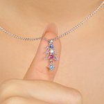 Personalised 1-4 Family Birthstones Christmas Tree Necklace Dainty Jewellery Christmas Anniversary Gift for Mom Grandma